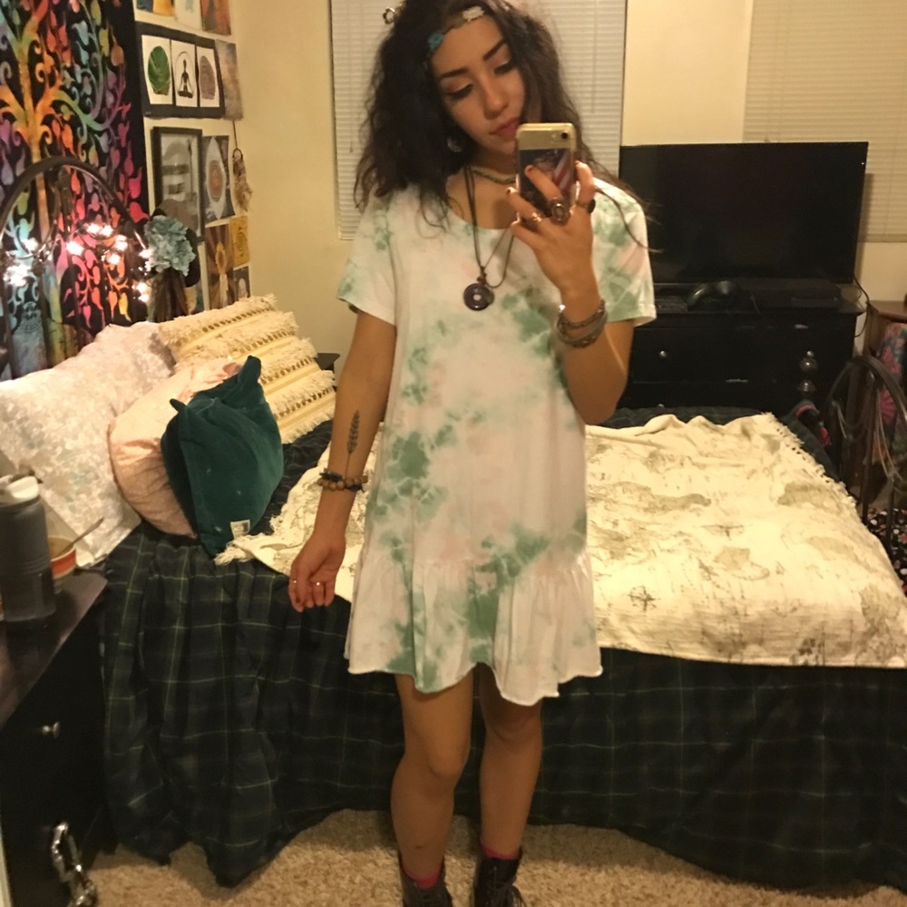 Babygirl Soft Tye Dye Flare Out T-Shirt Dress